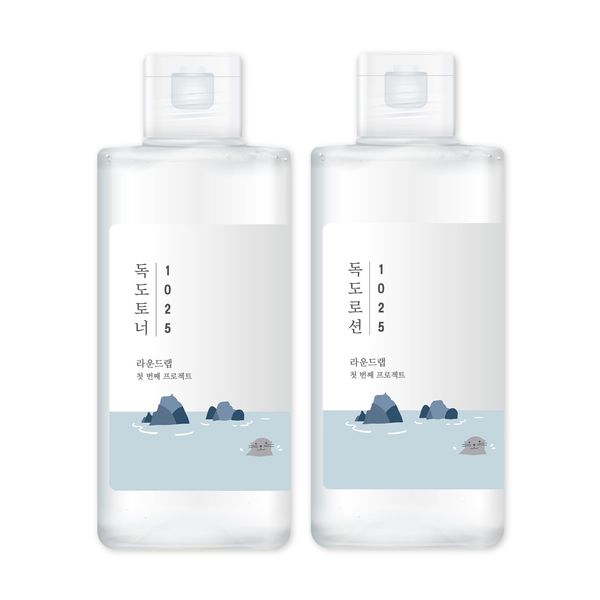 Round LAB Dokdo Toner 200 ml, Dokdo Lotion 200 ml Set