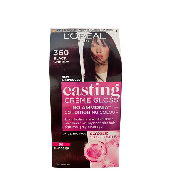 3 x L'Oreal Paris Casting Creme Gloss Conditioning Colour 360 Black Cherry