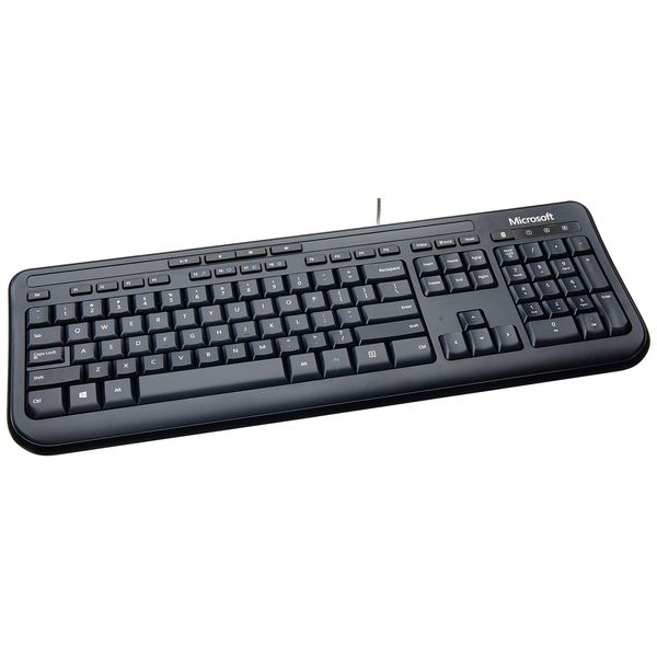 Microsoft Wired Desktop 600 (Black) - Wired Keyboard and Mouse Combo. USB Connectivity. Spill Resistant Design. Plug and Play