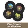 Gama-Go Vinyl Record Coasters, Multi-Color