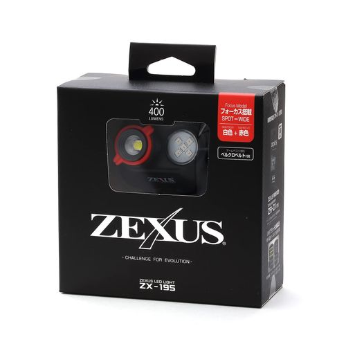 Fuji Lighting ZX-195 LED Light (Up to 400 Lumens), Main LED Lighting Time: Up to 37 hours, White/Red