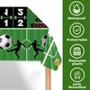 108*180CM Football Party Tablecloth Decorations - EURO 2024 Football Green Rectangular Table Cloth Disposable Plastic Football Table Cover for Men Boys Birthday Party Football Theme Party Supplies