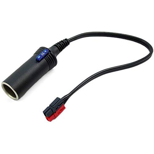 Powerwerx Cigarette Lighter Socket with Internal 15A ATC Fuse and Powerpole PP15 Connector, SOC-PP