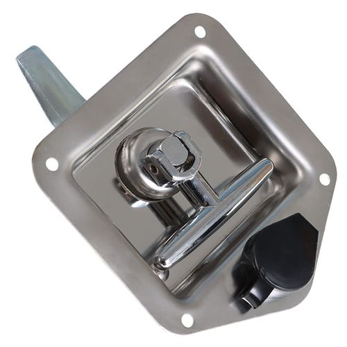 Autoparts 2 Pcs T-Handle Tool Box Latches with Lock Box Locks for Trailer Door RV Camper Truck Bed Toolboxes - Folding T-Handle Latch with Gasket