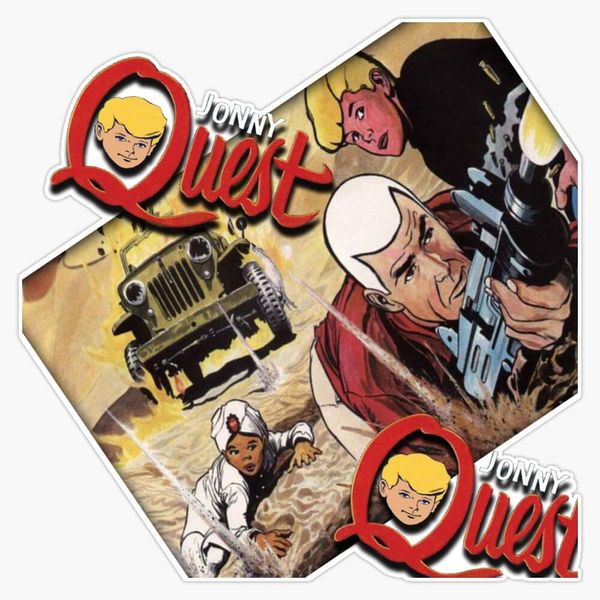 Jonny Quest Window Bumper Sticker Decal 5"