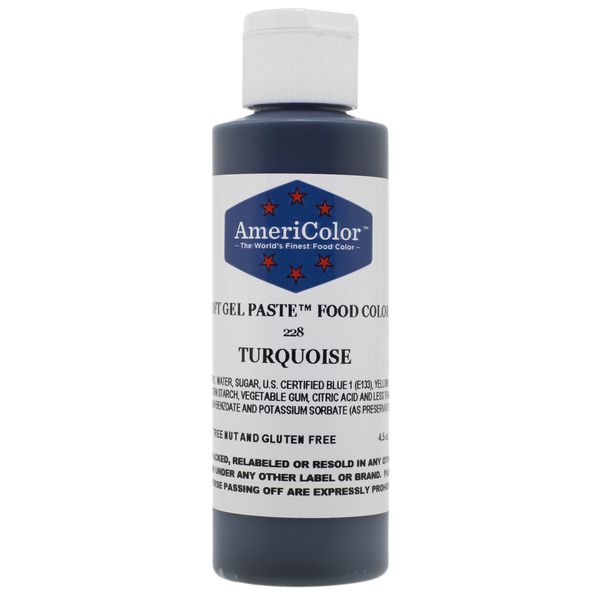 Americolor Soft Gel Paste Food Color, 4.5-Ounce, Turquoise