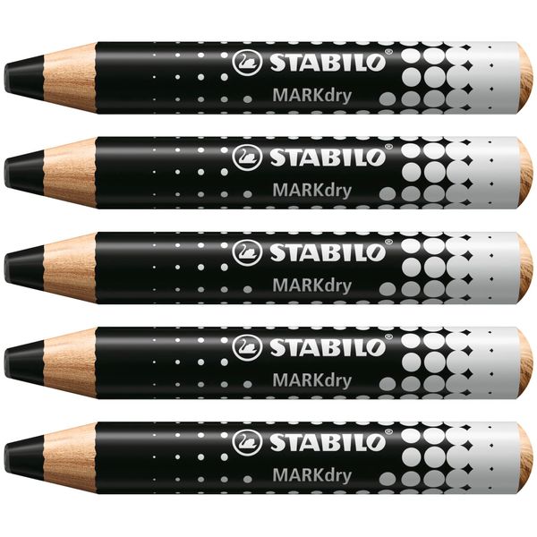 STABILO - Whiteboard- und Flipchartmarker - MARKdry - 5er Pack - schwarz