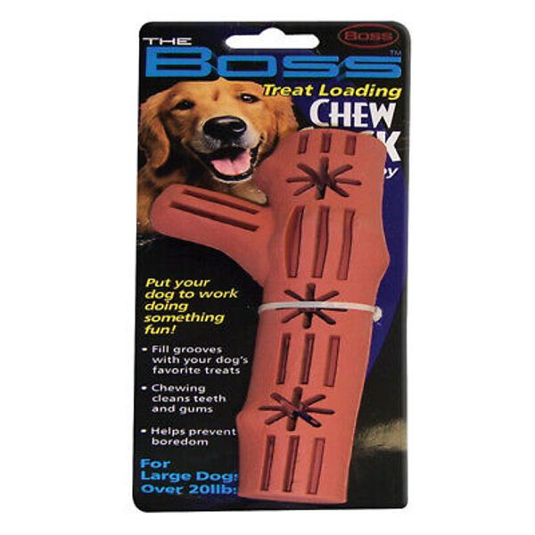 Boss Pet Brown Rubber Chew Stick Dog Toy Large 1 pk (Pack of 5)