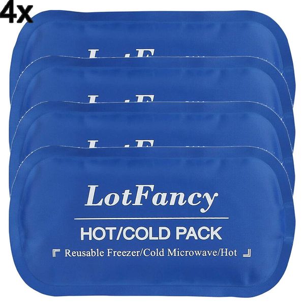 4PCS Reusable Hot Cold Compress Gel Ice Pack for Sports Injuries Pain Relief