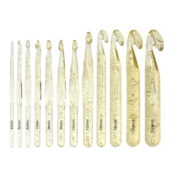 Sarini Oversized Crochet Hook Set with Crystal Crochet Tools for Thick Yarn Knitting