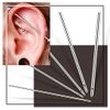 100 Pcs Ear Nose Piercing Needles Body Piercing Needles Mix Size 12G 14G 16G 18G 20G Stainless Steel Piercing Jewelry Kit and 1 Pcs Slotted Locking Pennington Forceps for Kit Supplies (Round Style)