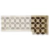 E9CCXP Emperador Dark Brown Marble Flower Mosaic Border Corner Tile