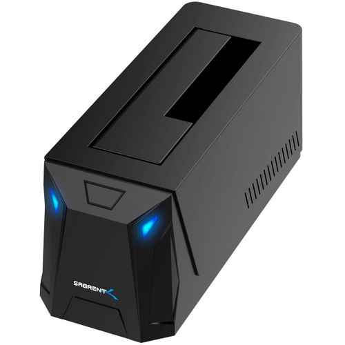 SABRENT USB-C Hard Drive Docking Station, 2.5"/3.5" Inch SATA SSD & HDD Tool Free 10Gbps Docking Station, Hot Swappable, Supports 20TB Drives, for Windows and Mac (DS-UC1B)