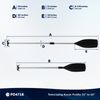 Telescopic Canoe Paddle w/ Bilge Pump Function, Telescoping from 51" to 66"