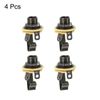 sourcing map Guitar Input Jack 1/4" Jack Mono Panel Mount Socket Black for Guitar Bass Speakers Footswitch 4pcs