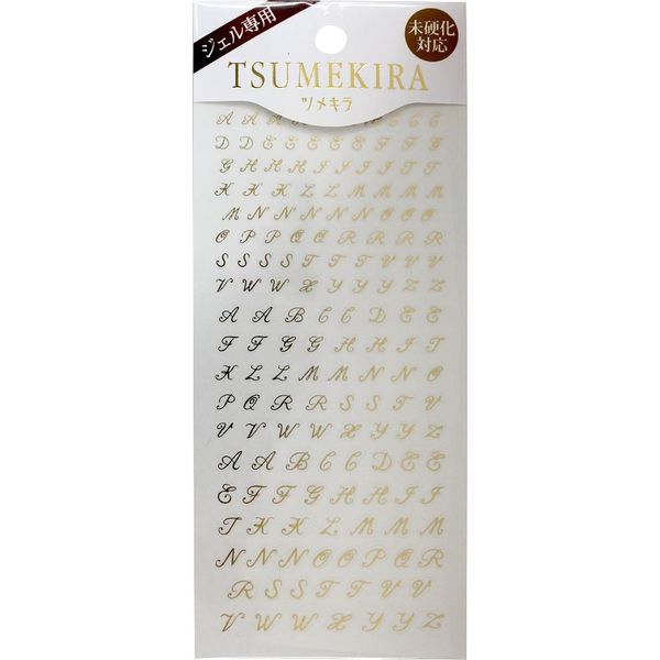 TSUMEKIRA SG-ALP-102 Nail Stickers, Alphabet, Gold, Art Supplies