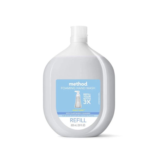 Method Foaming Hand Soap, Refill, Sweet Water, Recyclable Bottle, Biodegradable Formula, 28 oz, (Pack of 1)