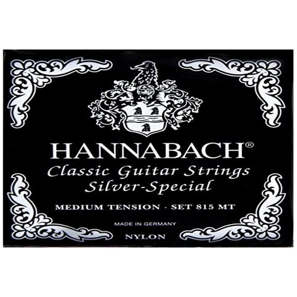 Hannabach 652528 Strings for classic guitar Series 815 Medium tension Silver special Set of 3 bass