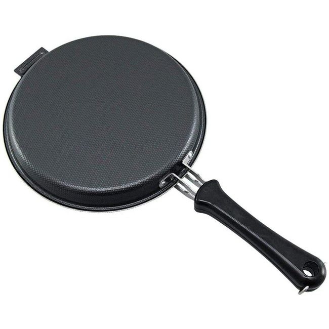 Shimomura Foldable Iron Double Frying Pan (IH Compatible) 36469