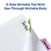 Avery Margin Ultra Tabs, 2.5" x 1", 2-Side Writable, Assorted Pastel Colors, 24 Repositionable Tabs (74769)