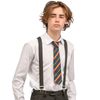 Olata Junior/Children’s Simple Fully Adjustable Elasticated Clip on Y-Shape Braces/Suspenders - 3cm (5-12 Years). Red