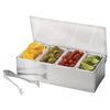 TableCraft 4 Compartment Bar Caddy With Tongs