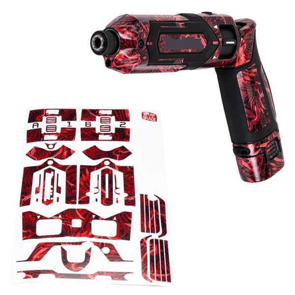 WRAPGRADE Custom Wrap for Makita TD022D (Phoenix Feather Red)