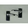 Victorian Straight Door Handles Lever Latch Chrome