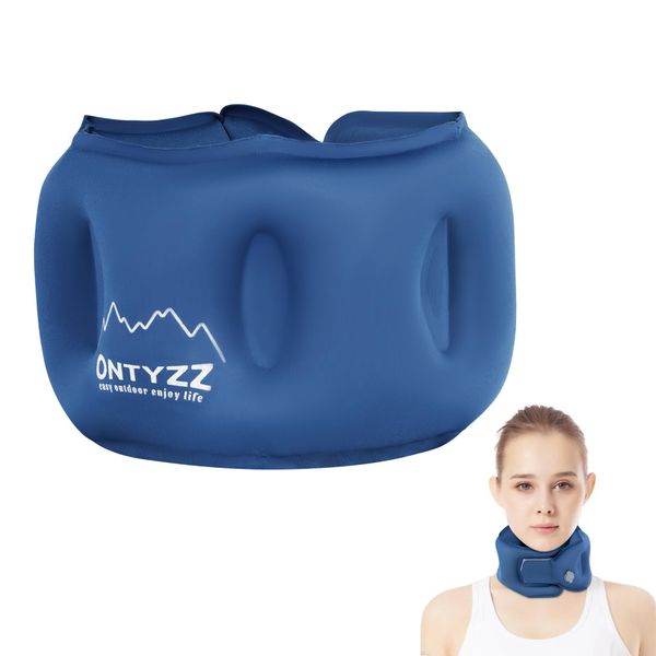 Neck Pillow Inflatable Travel Pillows Soft Ultralight Full 360° Neck Support Cushion for Airplane Train Car Office Home Sleeping Rest