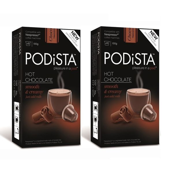 Nespresso Original Line Compatible Capsules Hot Chocolate Hot Cocoa Pods - Smooth & Creamy - 20 Pod Package