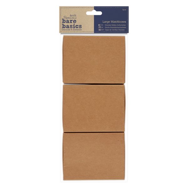 Papermania Large Matchboxes - 3 Pieces, Brown