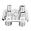 A/C Bulkhead, Car 4-Port Air Conditioning Bulkhead Hose Fitting Universal Modification Replacement for Performance(Silver)