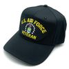 Infinite Hats US Air Force Veteran Patch Adjustable Baseball Cap (Black)