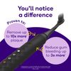 Burst Electric Toothbrush for Adults - Charcoal Black Soft Bristle Toothbrush for Deep Clean, Stain & Plaque Removal - 3 Sonic Toothbrush Modes: Teeth Whitening, Sensitive, Massage - Black
