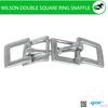 YNR WILSON, DOUBLE SQUARE RING, DOUBLE SQUARE RING SNAFFLE , DRIVING BIT 3", 4", 4.5", 5", 5.5", 6" (4 Inches)