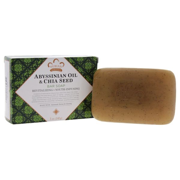 Nubian Heritage Abyssinian & Chia Seed Bar Soap, 5 Ounce