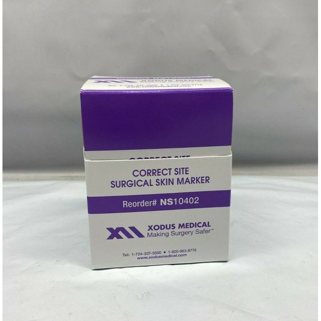 Xodus Medical Correct Site Marker, Violet, Regular Tip - 10402 - 50 Markers