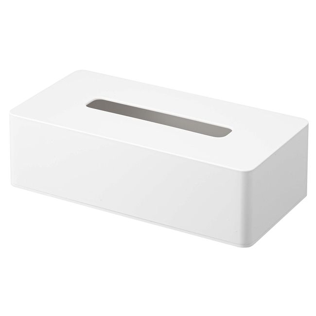 Yamazaki 5583 Tissue Case, Regular Size, White, Compatible Size: Inner Dimensions (W x D x H): Approx. 9.8 x 4.7 x 2.8 inches (25 x 12 x 7 cm) Tower, Storage Hide Packaging, Tissue Cover