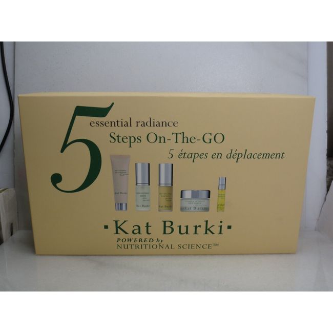 KAT BURKI 5 ESSENTIAL RADIANCE STEP ON THE GO KIT CLEANSE, TONE & MORE  - BOXED