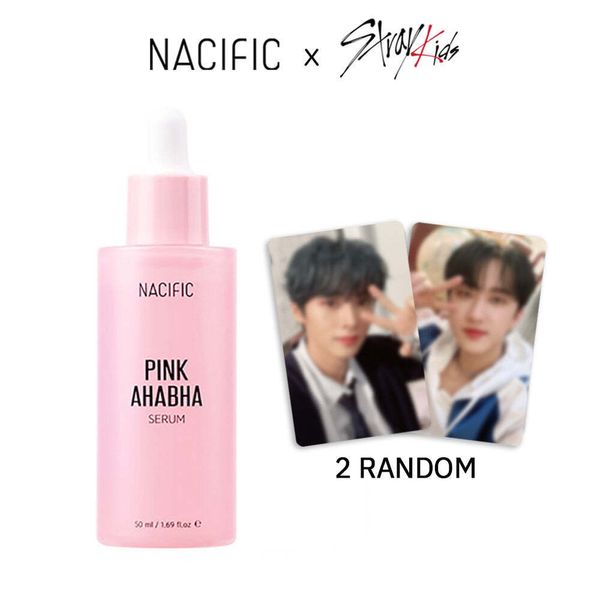 Nacific x Stray Kids Pink AHA BHA Serum 50ml + Stray Kids Photo Cards 2 PCS