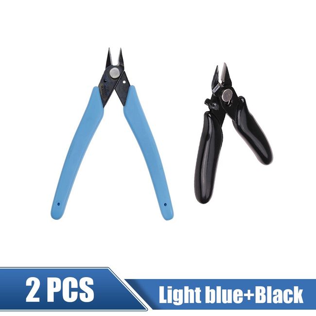 Mini Wire Cables Cutters Side Cut Snips Flush Pliers With Nipper Lock Hand  (red+black)(1pcs)