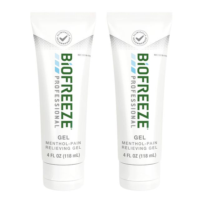 Biofreeze Professional Menthol Pain Relieving Gel 4 FL OZ Tube (Pack Of