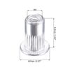 sourcing map M3 Rivet Nuts Aluminium Alloy Knurled Flat Head Threaded Insert Nut Silver 25pcs