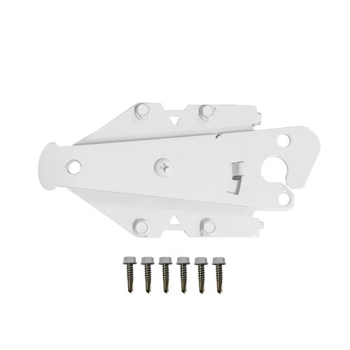 Advantage Industries 5” Stainless-Steel Self-Latching Gate Latch | Hidden Spring Design | Two-Way Spring Latch Entry | Pad-Lockable | Left & Right Reversable | Vinyl/PVC Gates - White