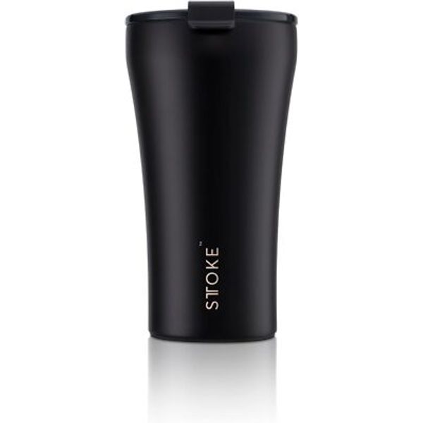 Sttoke Leakproof Ceramic Reusable Coffee Cup 12 oz - Luxe Black