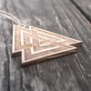 Ornament - Valknut- Raw Wood 3x3in