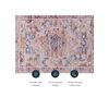 Linon Washable Merit Polyester 3'x5' Rug in Ivory