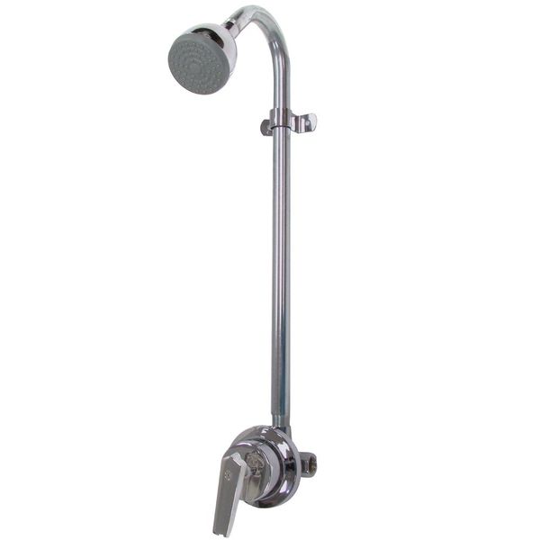 Speakman S-1496-AF Sentinel Mark II Shower Valve Combination with Cross Handle – Indoor/Outdoor Shower Hardware – Pressure Balance Exposed Shower Valve, Rough Chrome, 24.00"L x 5.13"W x 5.44"H