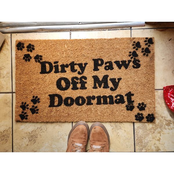 Personalized Dirty Paws Doormat Home Decor Outdoor Indoor Pets House Decorations