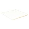 Westchester Tile 6' x 6' White Glossy Ceramic Sanitary Base Trim, 1 Count, Solid Pattern, Moisture Resistant, Glue Down Installation